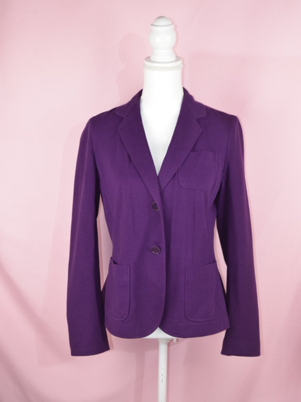 Talbots Purple Cotton Blazer Jacket Career Casual | Size 6